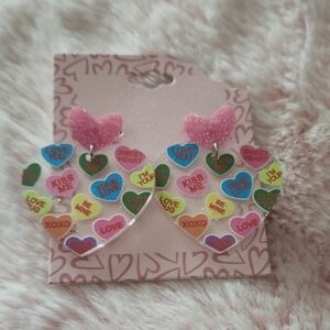 Heart-Shaped Multicolor Earrings